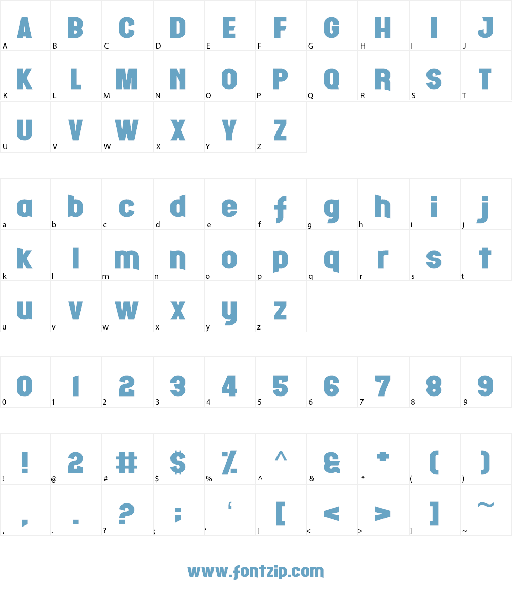 Fight Night Font Character
